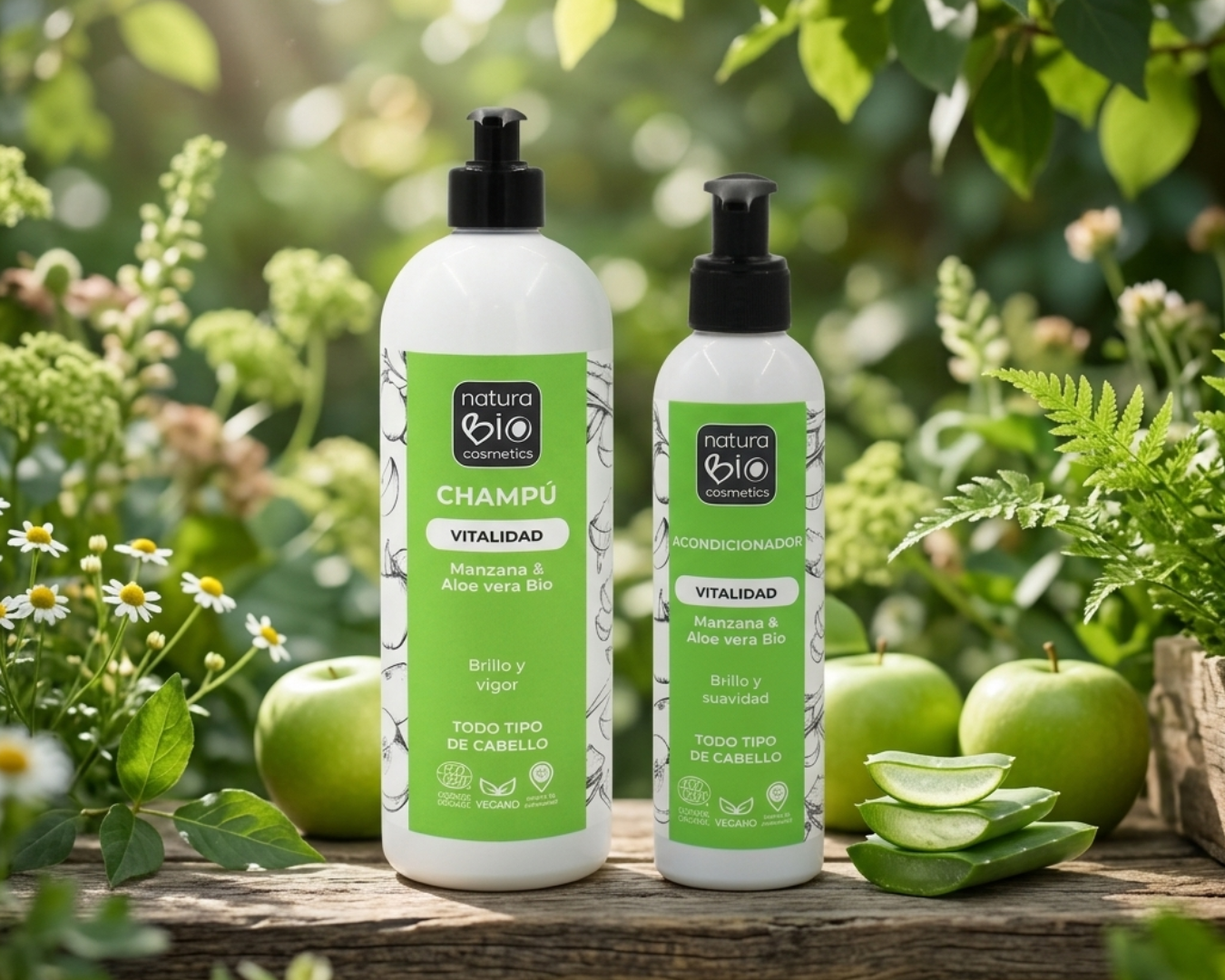 Champu y acondicionador vitalidad de NaturaBIO Cosmetics
